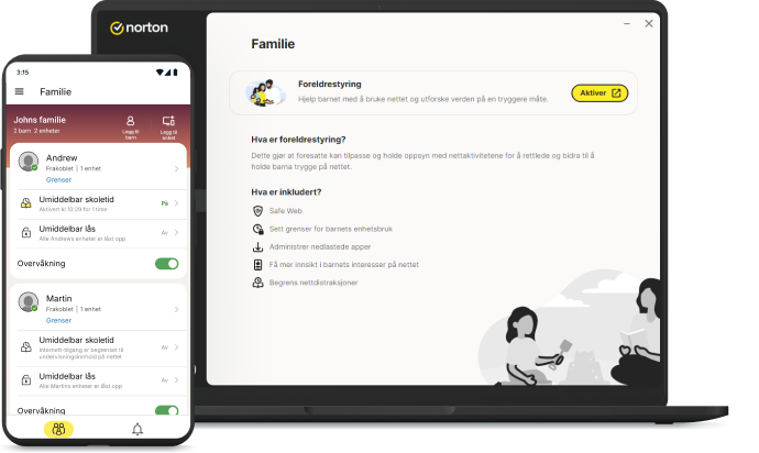 Familie på stranda